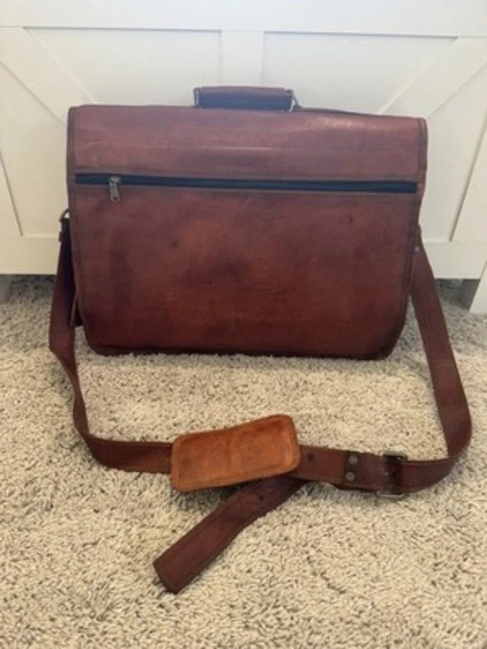 Vintage Leather Messenger Bag